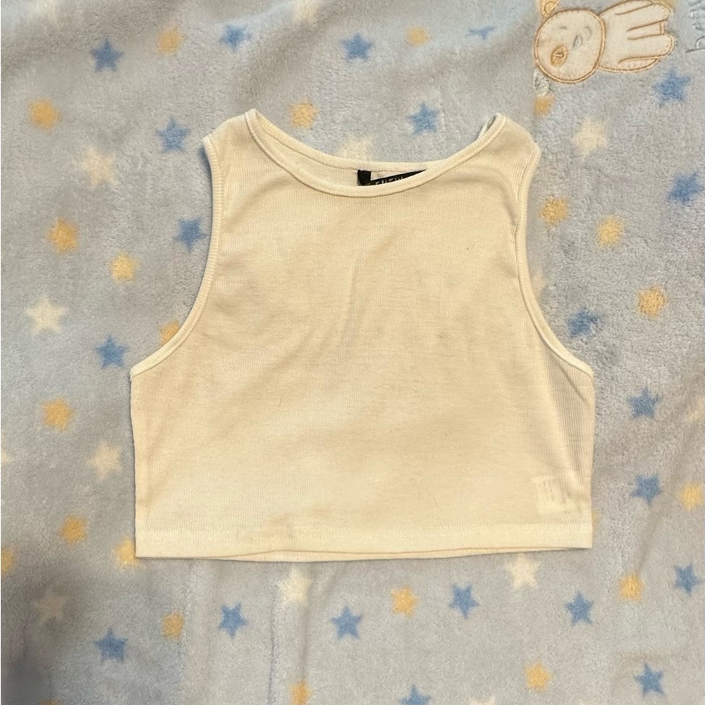 Cream Sleeveless Top